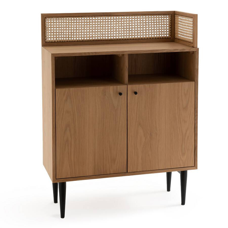 Комод из дуба и ротанга Agnar Wicker Chest of drawers Орех Комод из дуба и ротанга Agnar Wicker Chest of drawers Орех в Липецке | Loft Concept