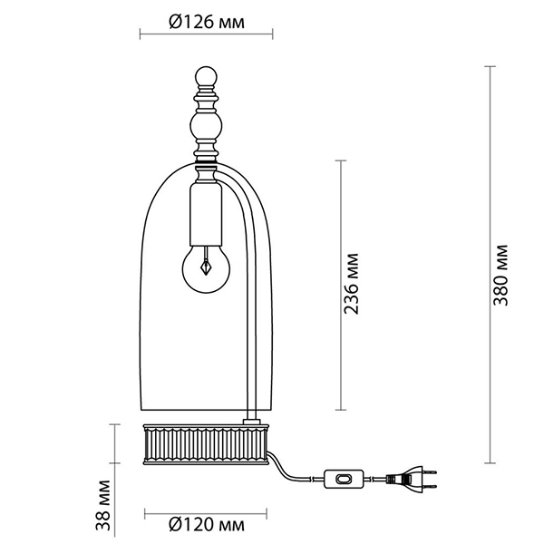 Настольная лампа Glass Dome Bronze Настольная лампа Glass Dome Bronze в Липецке