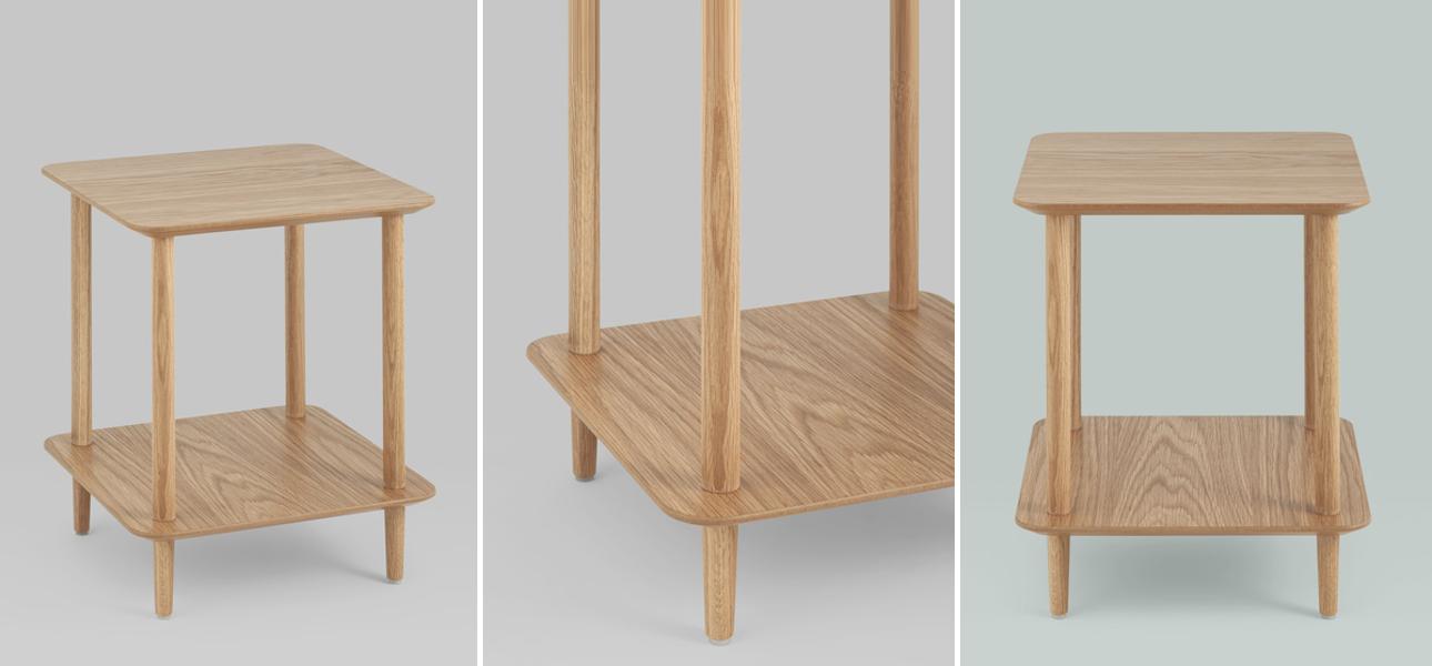 Стол приставной Tree Wilhelm квадратный - фото