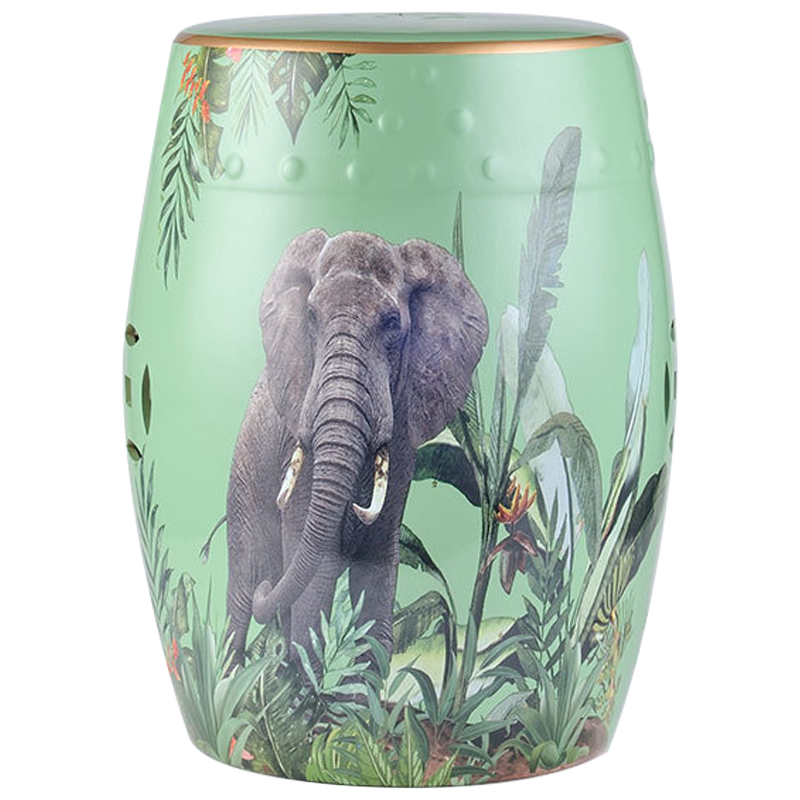 Керамический табурет Elephant Tropical Animal Ceramic Stool Green Прозрачный зеленый Серый Зеленый Керамический табурет Elephant Tropical Animal Ceramic Stool Green Прозрачный зеленый Серый Зеленый в Липецке | Loft Concept