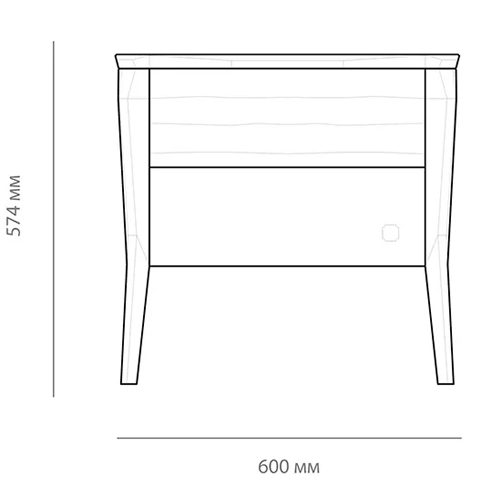 Тумба прикроватная из массива дуба с 2-мя ящиками Tasteful Furniture в Липецке