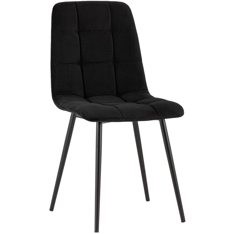 Стул NANCY S-2 Chair Черный Велюр Черный Стул NANCY S-2 Chair Черный Велюр Черный в Липецке | Loft Concept
