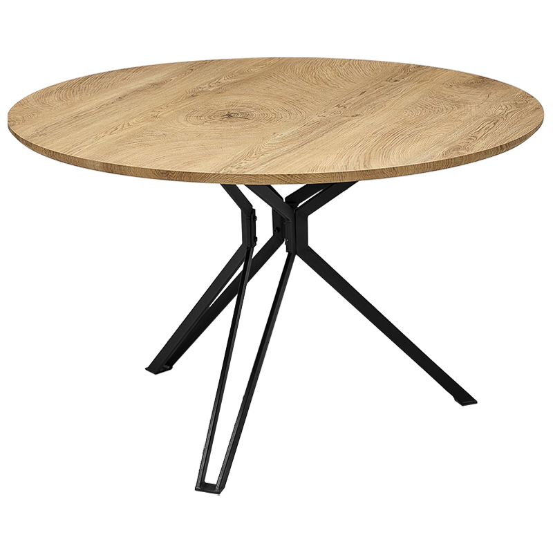 Стол круглый в стиле Лофт Mahoney Table Древесина Черный Стол круглый в стиле Лофт Mahoney Table Древесина Черный в Липецке | Loft Concept