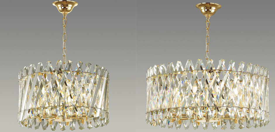 Люстра Crystal Crossed Stripes Gold Люстра Crystal Crossed Stripes Gold - Loft-Concept в Липецке