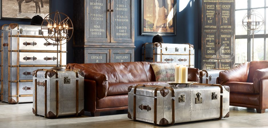 Комод в стиле Лофт RH Richards Polished Aluminum Trunks Chest Комод в стиле Лофт RH Richards Polished Aluminum Trunks Chest - Loft-Concept в Липецке