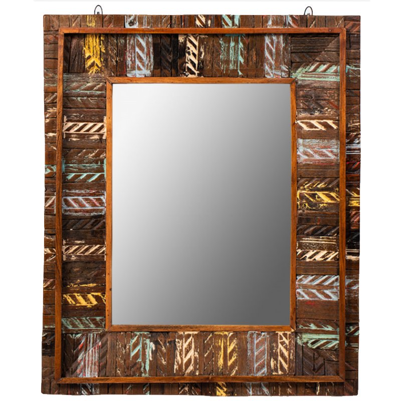 Зеркало Antique Wood Rectangle Коричневый винтаж Зеркало Antique Wood Rectangle Коричневый винтаж в Липецке | Loft Concept