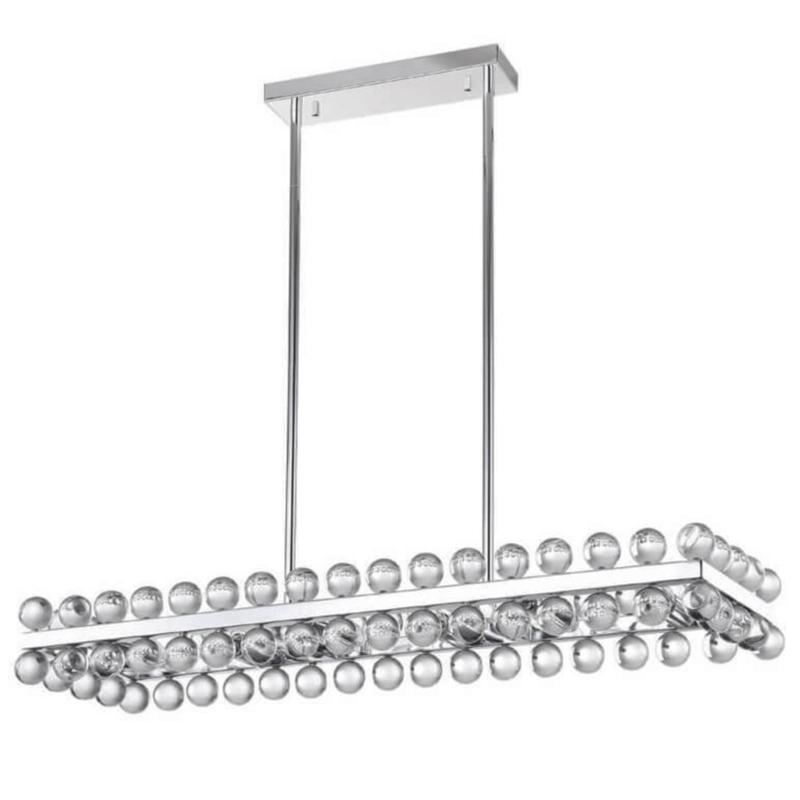 Sacramento Transparent Balls Rectangle Chandelier Хром Прозрачный Sacramento Transparent Balls Rectangle Chandelier Хром Прозрачный в Липецке | Loft Concept
