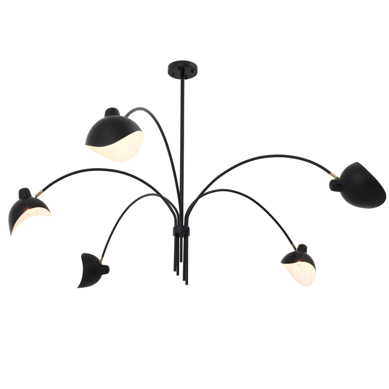 Люстра Eichholtz Chandelier Kirby Черный Латунь Античная полированная Люстра Eichholtz Chandelier Kirby Черный Латунь Античная полированная в Липецке | Loft Concept