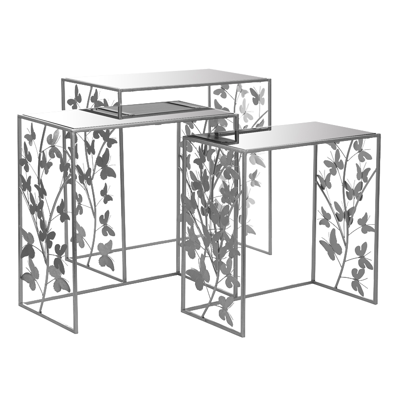 Консоль Silver Butterfly Triple Серебряный Консоль Silver Butterfly Triple Серебряный в Липецке | Loft Concept