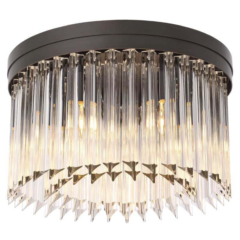 Потолочный светильник Eichholtz Ceiling Lamp Evina Bronze Прозрачное Стекло Темная бронза Потолочный светильник Eichholtz Ceiling Lamp Evina Bronze Прозрачное Стекло Темная бронза в Липецке | Loft Concept