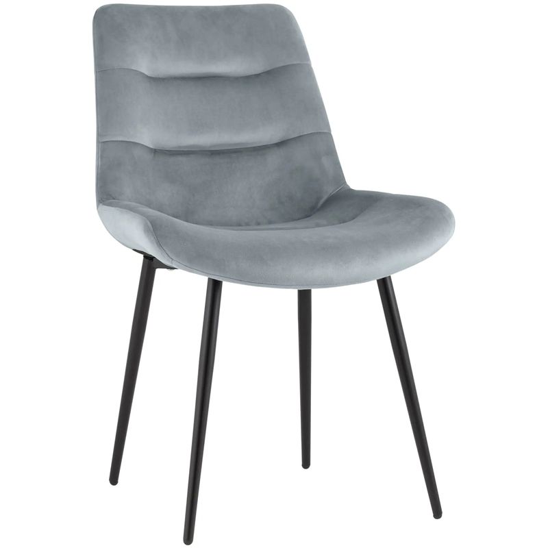 Стул Austin Chair Светло-Серый Велюр Светло-серый Черный Стул Austin Chair Светло-Серый Велюр Светло-серый Черный в Липецке | Loft Concept