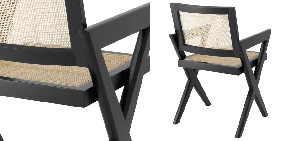 Стул Eichholtz Dining Chair Augustin black - фото №1