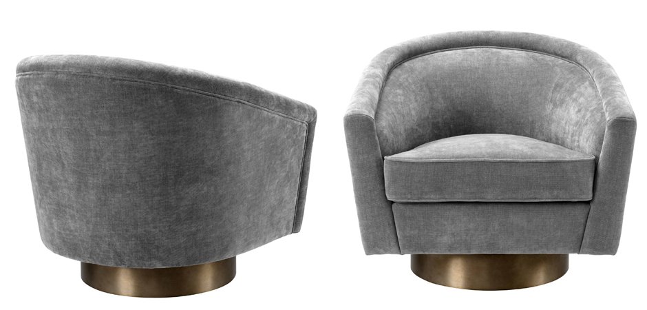 Кресло Eichholtz Swivel Chair Catene Grey Кресло Eichholtz Swivel Chair Catene Grey - Loft-Concept в Липецке