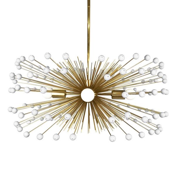 White Beaded Urchin Chandelier Sputnik Золотой Белый White Beaded Urchin Chandelier Sputnik Золотой Белый в Липецке | Loft Concept