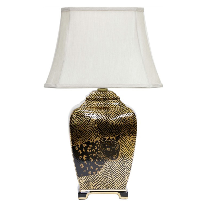 Настольная лампа Leopard Table lamp black and gold Черный Золотой Белый Настольная лампа Leopard Table lamp black and gold Черный Золотой Белый в Липецке | Loft Concept