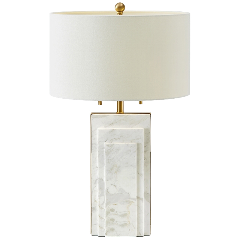 Дизайнерский настольный светильник Deco Marble Table Lamp Золотой Молочный Белый Мрамор Bianco Дизайнерский настольный светильник Deco Marble Table Lamp Золотой Молочный Белый Мрамор Bianco в Липецке | Loft Concept