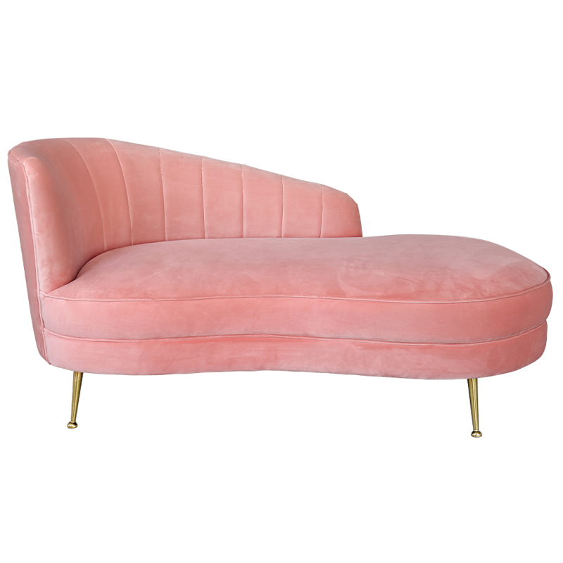 Кушетка Pink Velur Розовый Золотой Кушетка Pink Velur Розовый Золотой в Липецке | Loft Concept