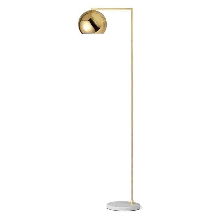 Торшер Brass Ball Белый Латунь Торшер Brass Ball Белый Латунь в Липецке | Loft Concept