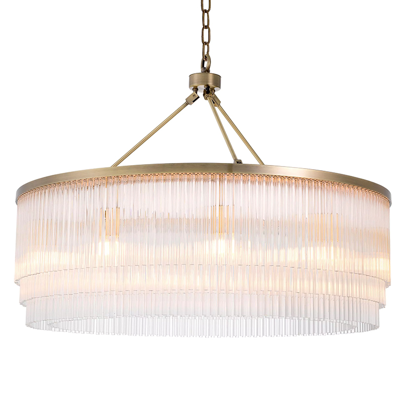 Люстра Eichholtz Chandelier Hector L Brass Латунь Прозрачное Стекло Люстра Eichholtz Chandelier Hector L Brass Латунь Прозрачное Стекло в Липецке | Loft Concept