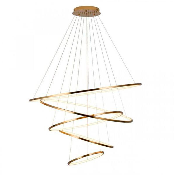 Люстра кольца Ring Horizontal Quintet Gold Золотой Люстра кольца Ring Horizontal Quintet Gold Золотой в Липецке | Loft Concept