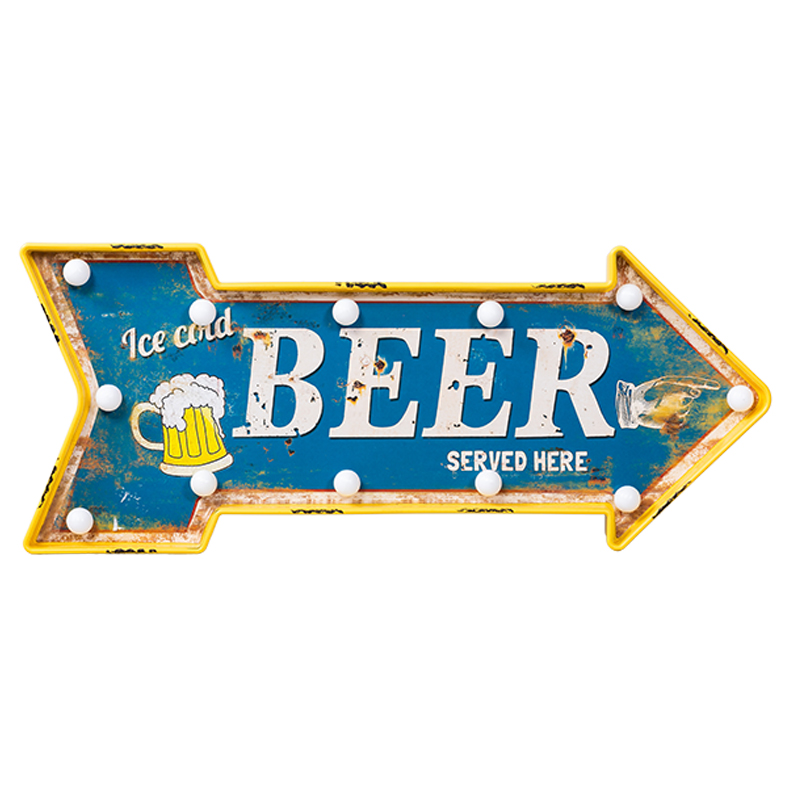 Аксессуар на стену Beer Синий Желтый Аксессуар на стену Beer Синий Желтый в Липецке | Loft Concept