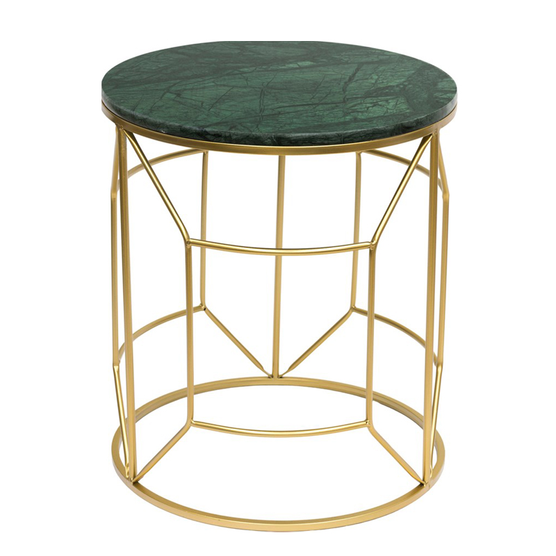 Приставной столик Decorative Table зелёный мрамор Золотой Зеленый Приставной столик Decorative Table зелёный мрамор Золотой Зеленый в Липецке | Loft Concept