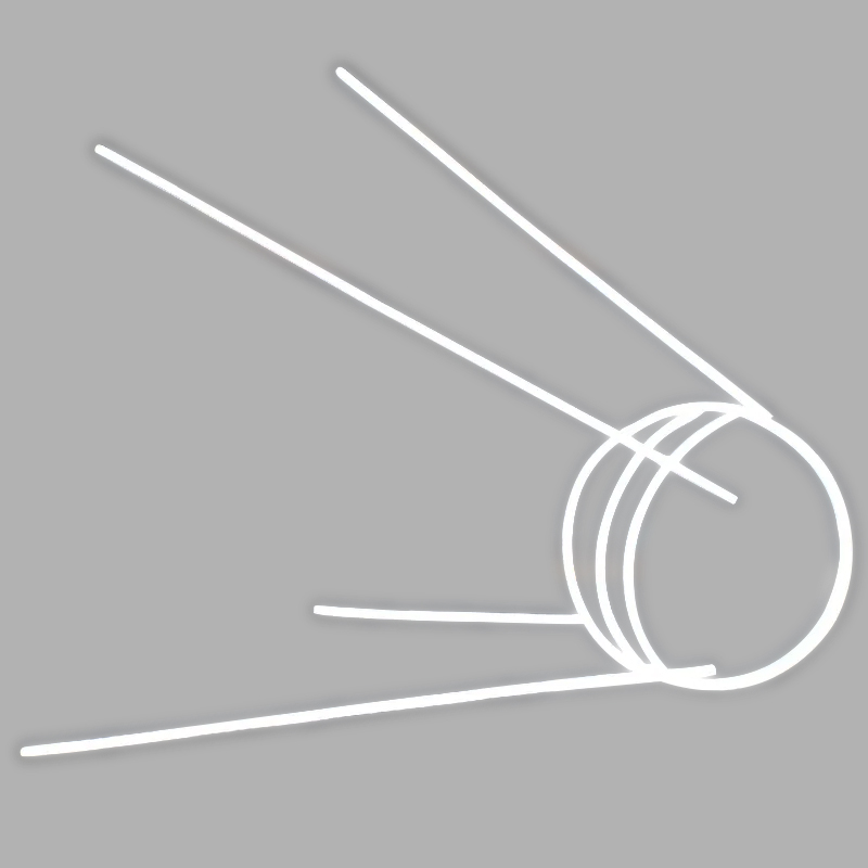 Неоновая настенная лампа Sputnik 1 Spacecraft Neon Wall Lamp Белый Прозрачный Неоновая настенная лампа Sputnik 1 Spacecraft Neon Wall Lamp Белый Прозрачный в Липецке | Loft Concept