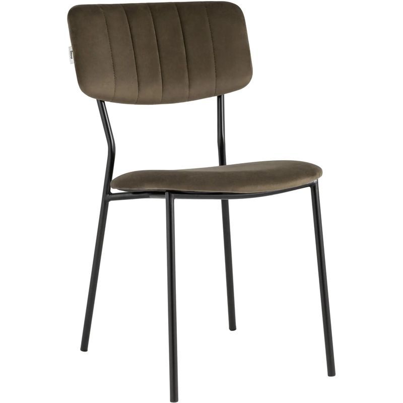 Стул Singer Chair без подлокотника Коричневый Велюр Коричневый Черный Стул Singer Chair без подлокотника Коричневый Велюр Коричневый Черный в Липецке | Loft Concept