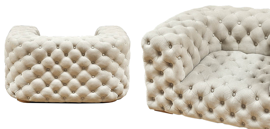 Кресло Soho Tufted Milk Armchair Кресло Soho Tufted Milk Armchair - Loft-Concept в Липецке