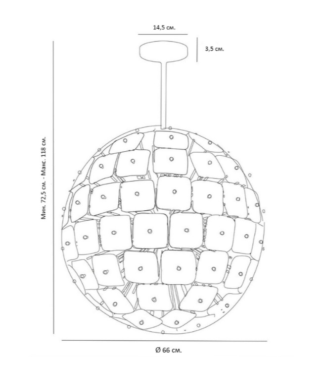 Люстра Sputnik Square Matt Chandelier Люстра Sputnik Square Matt Chandelier в Липецке