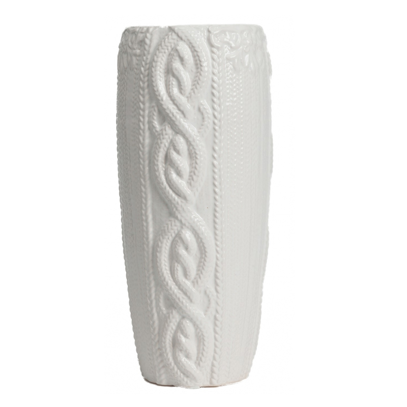 Ваза Knitted Pattern high Белый Ваза Knitted Pattern high Белый в Липецке | Loft Concept
