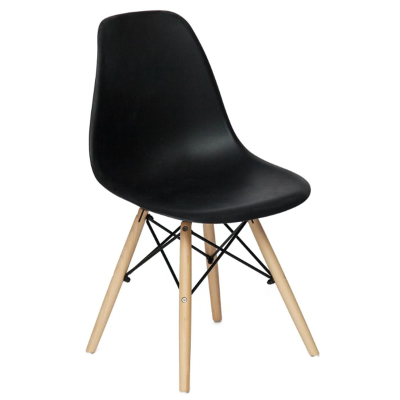 Стул DSW black Черный Древесина Стул DSW black Черный Древесина в Липецке | Loft Concept