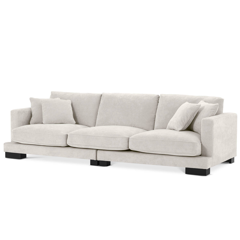 Диван Eichholtz Sofa Tuscany sand Песочный Черный Диван Eichholtz Sofa Tuscany sand Песочный Черный в Липецке | Loft Concept