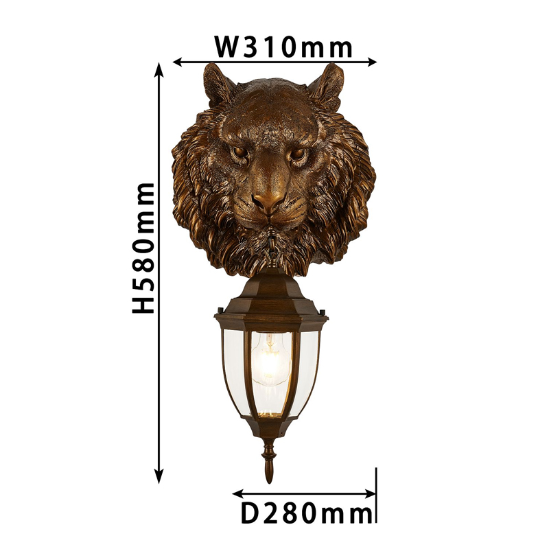 Коричневый уличный светильник с головой зверя ANIMAL LANTERN Коричневый уличный светильник с головой зверя ANIMAL LANTERN в Липецке