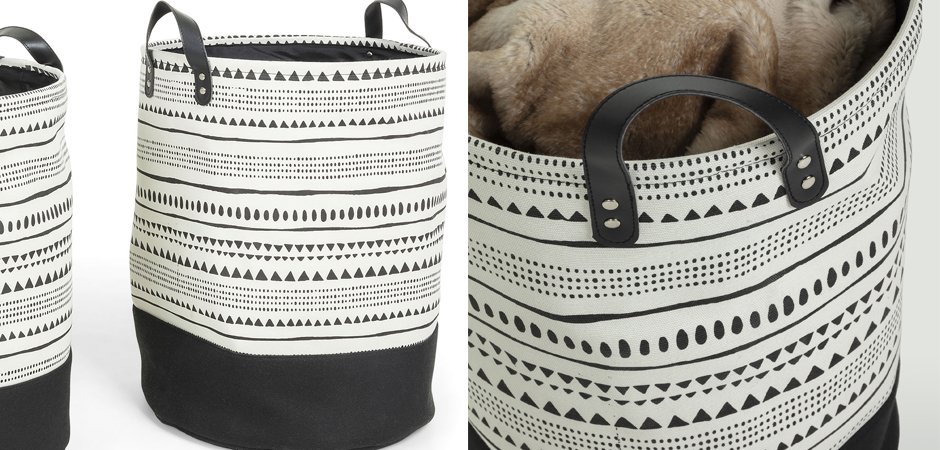 Комплект корзин Black and White Wedges Комплект корзин Black and White Wedges - Loft-Concept в Липецке