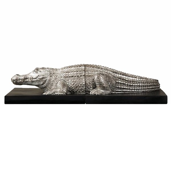 Держатель книг крокодил Crocodile Серебряный Держатель книг крокодил Crocodile Серебряный в Липецке | Loft Concept