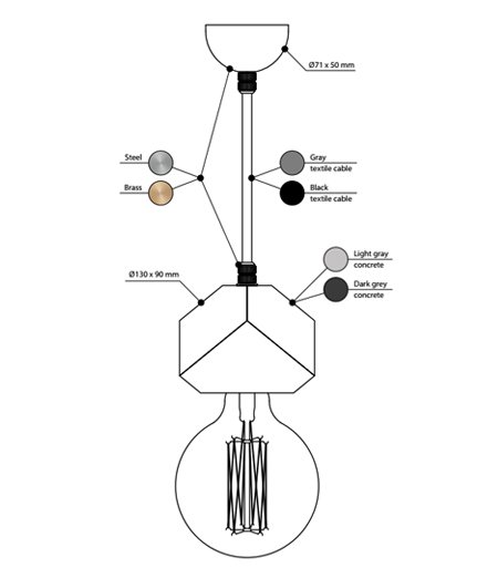 Подвесной светильник BETON MAKT в Липецке