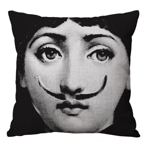 Декоративная подушка Fornasetti 021 Черно-белый Декоративная подушка Fornasetti 021 Черно-белый в Липецке | Loft Concept