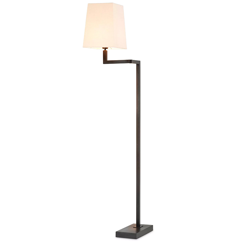 Торшер Eichholtz Floor Lamp Cambell Bronze Белый Темная бронза Торшер Eichholtz Floor Lamp Cambell Bronze Белый Темная бронза в Липецке | Loft Concept