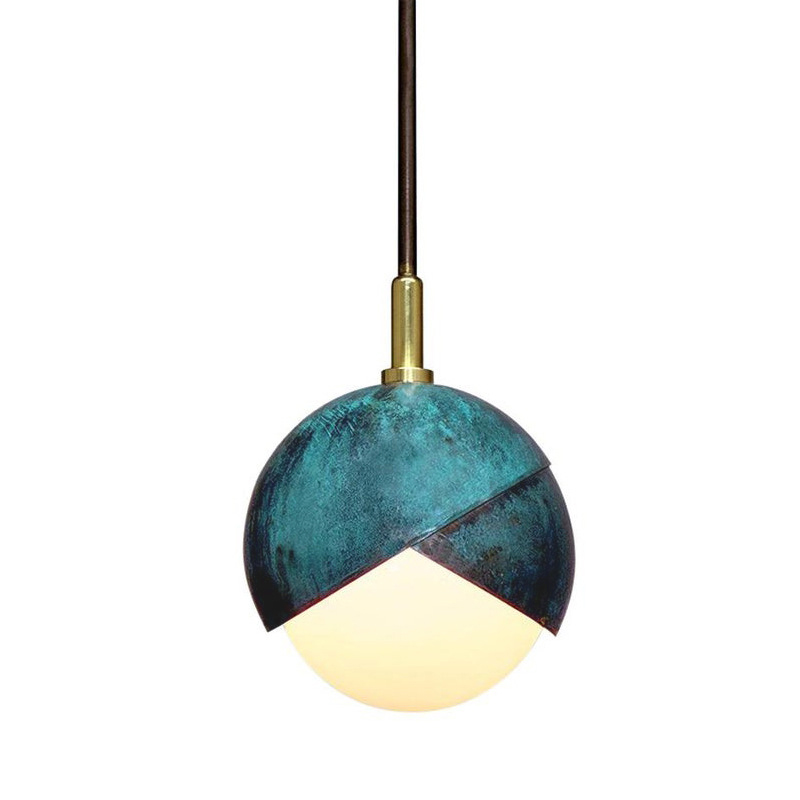 Подвесной светильник Trella studio BENEDICT PENDANT Бирюзовый Белый Подвесной светильник Trella studio BENEDICT PENDANT Бирюзовый Белый в Липецке | Loft Concept