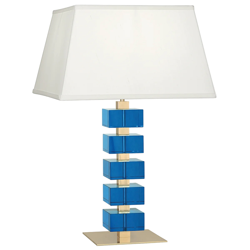 Настольная лампа Monaco Table Lamp Синий Латунь Белый Настольная лампа Monaco Table Lamp Синий Латунь Белый в Липецке | Loft Concept