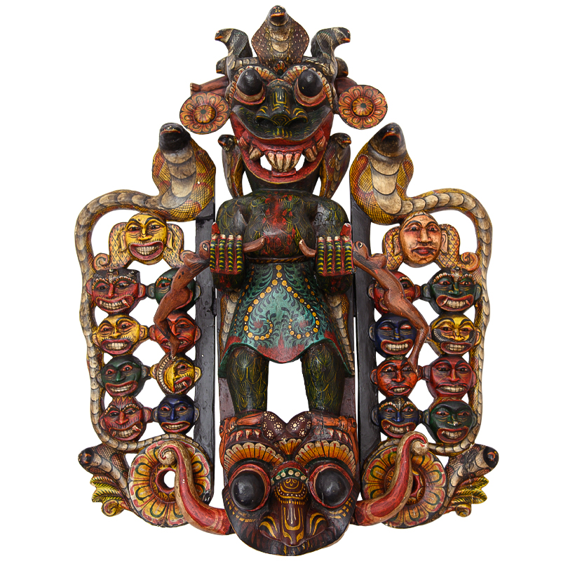 Маска "Maha Kola Sanniya" Medicine Demon Шри-Ланка Черный Мульти Маска "Maha Kola Sanniya" Medicine Demon Шри-Ланка Черный Мульти в Липецке | Loft Concept