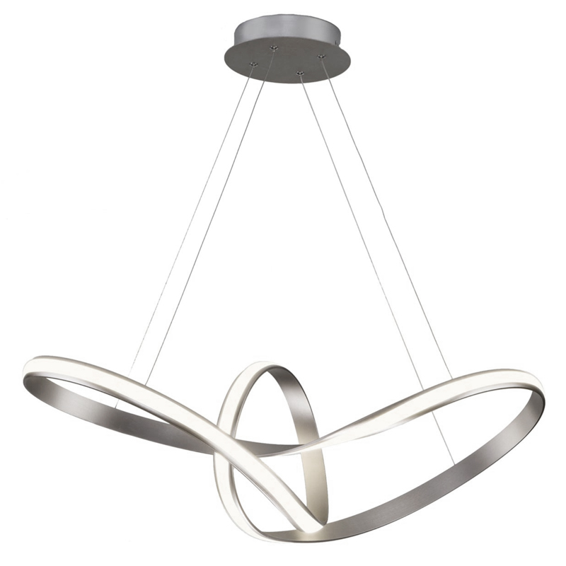 Люстра Mobius Strip Silver Chandelier Никель Сатин Люстра Mobius Strip Silver Chandelier Никель Сатин в Липецке | Loft Concept