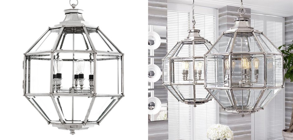 Люстра Lantern Owen Nickel L - Loft-Concept в Липецке