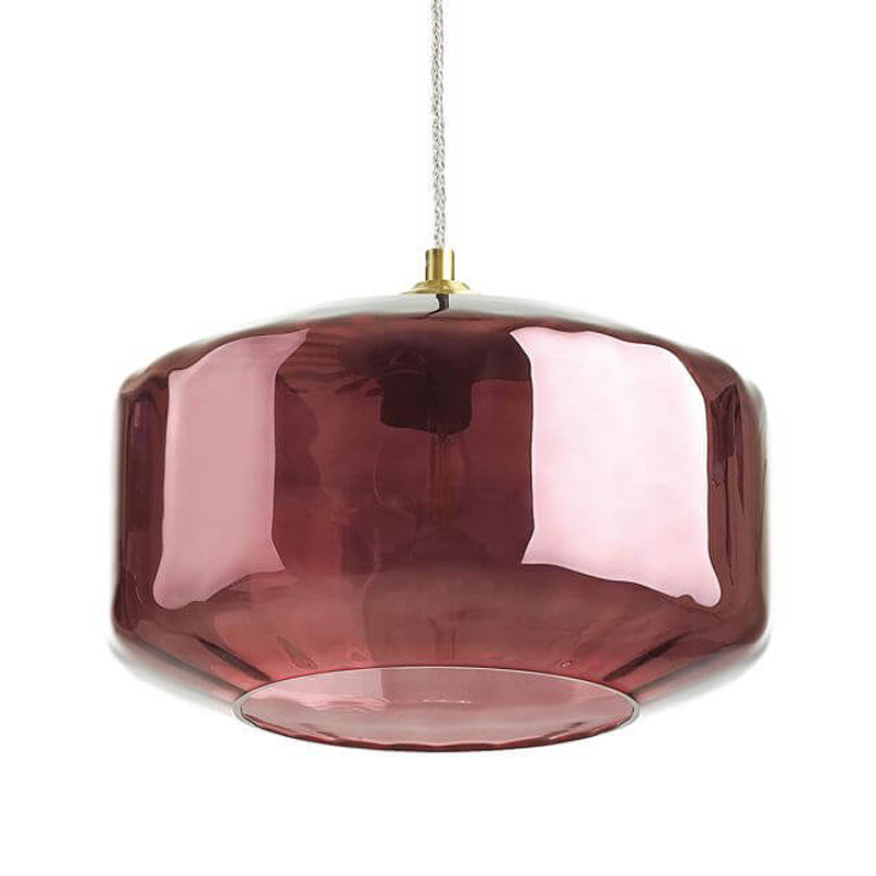 Подвесной светильник Multicolored Glass Burgundy Бургундский красный Бронза Подвесной светильник Multicolored Glass Burgundy Бургундский красный Бронза в Липецке | Loft Concept