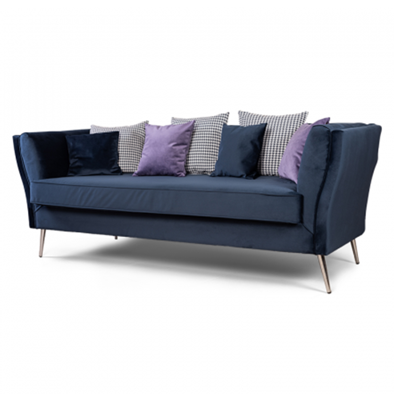 Диван Helene Sofa Синий Хром Диван Helene Sofa Синий Хром в Липецке | Loft Concept