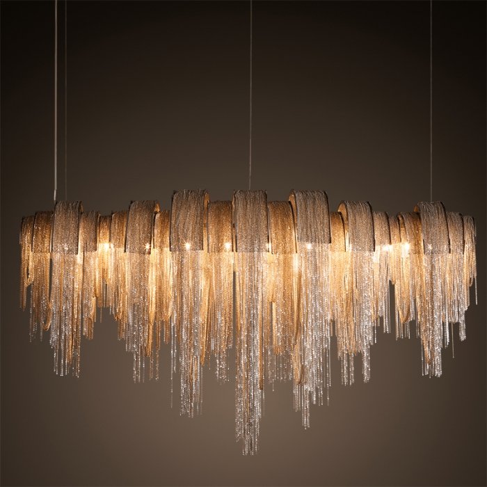 Люстра Volver Golden Chain Chandelier Золотой Люстра Volver Golden Chain Chandelier Золотой в Липецке | Loft Concept