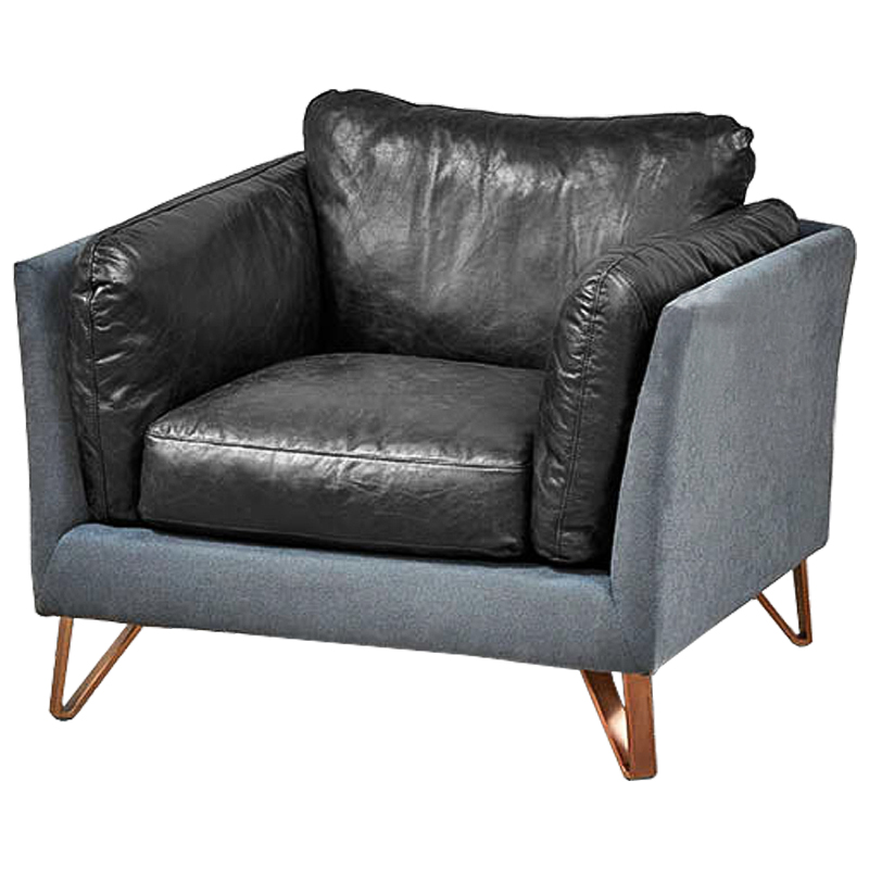 Кресло Freddie Armchair Графит Серо-голубой Медь Кресло Freddie Armchair Графит Серо-голубой Медь в Липецке | Loft Concept