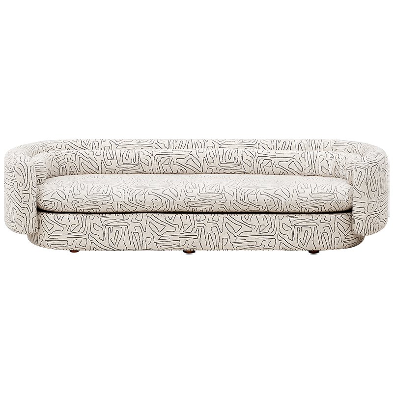 Диван Everard Print White Sofa Белый Черный Диван Everard Print White Sofa Белый Черный в Липецке | Loft Concept