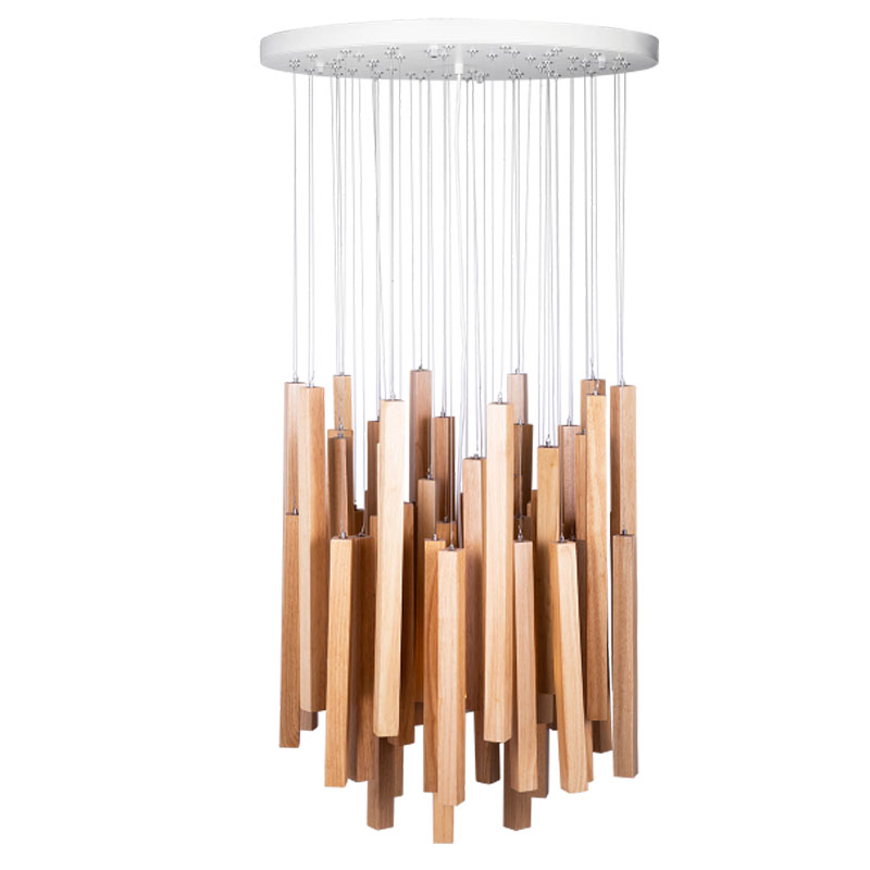 Подвесной светильник Wooden Eco Light Бежевый Подвесной светильник Wooden Eco Light Бежевый в Липецке | Loft Concept